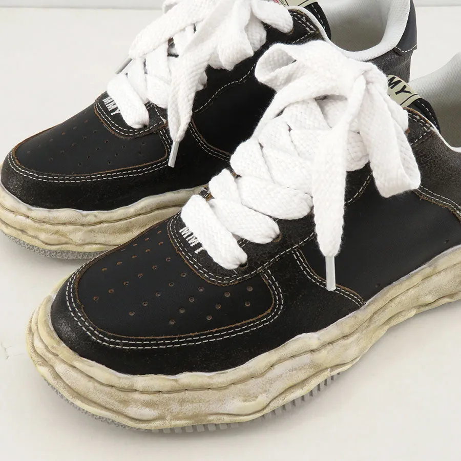 【Maison MIHARA YASUHIRO】WAYNE OG Sole Cracking Leather Low-top Sneaker (BLACK) A12FW715