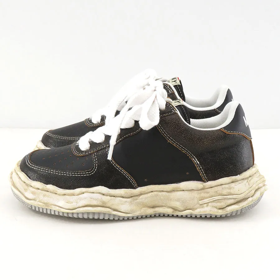 【Maison MIHARA YASUHIRO】WAYNE OG Sole Cracking Leather Low-top Sneaker (BLACK) A12FW715