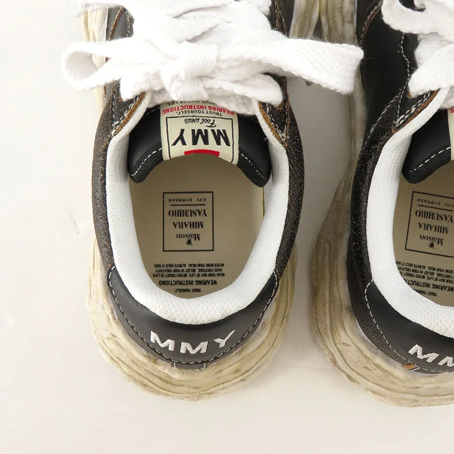 【Maison MIHARA YASUHIRO】WAYNE OG Sole Cracking Leather Low-top Sneaker (BLACK) A12FW715