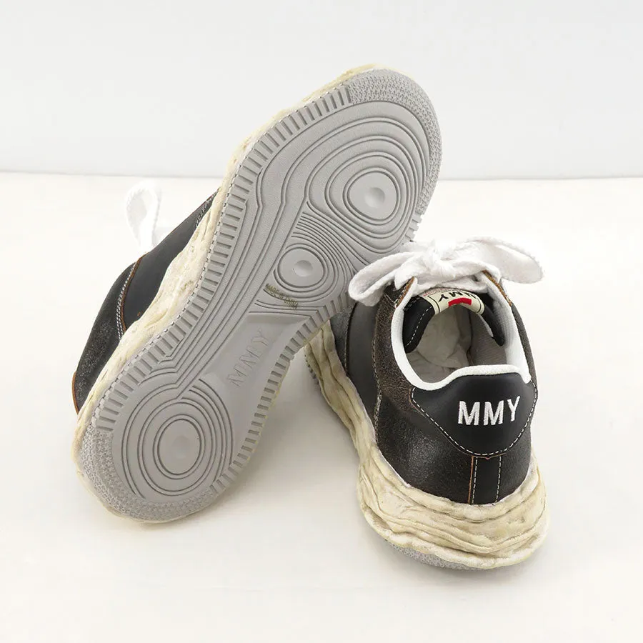 【Maison MIHARA YASUHIRO】WAYNE OG Sole Cracking Leather Low-top Sneaker (BLACK) A12FW715