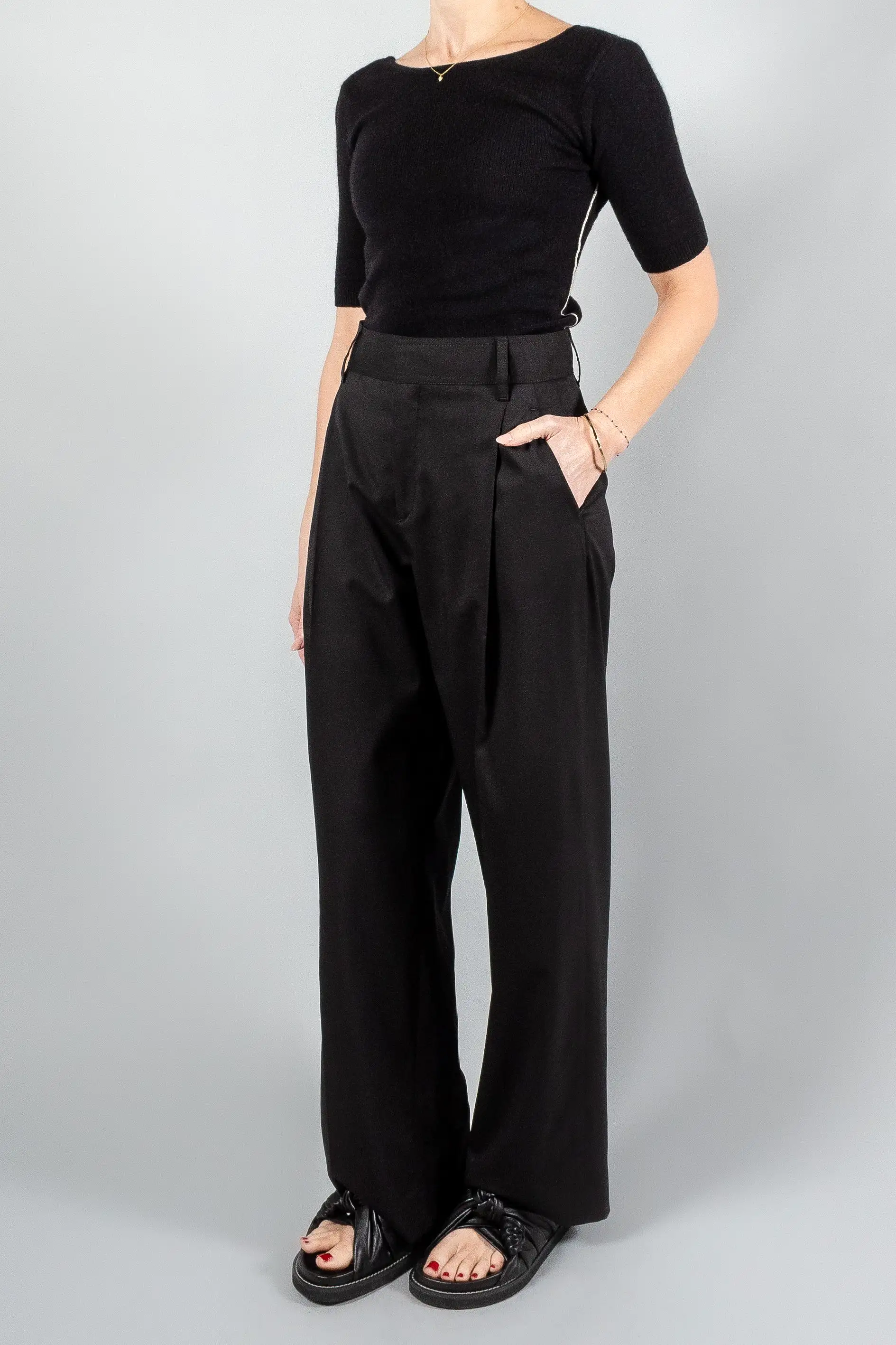 Maria Mcmanus Mid Rise Single Pleat Front Pant