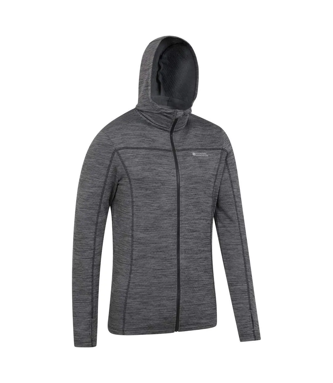 Mens finsbury textured hoodie dark grey Mountain Warehouse