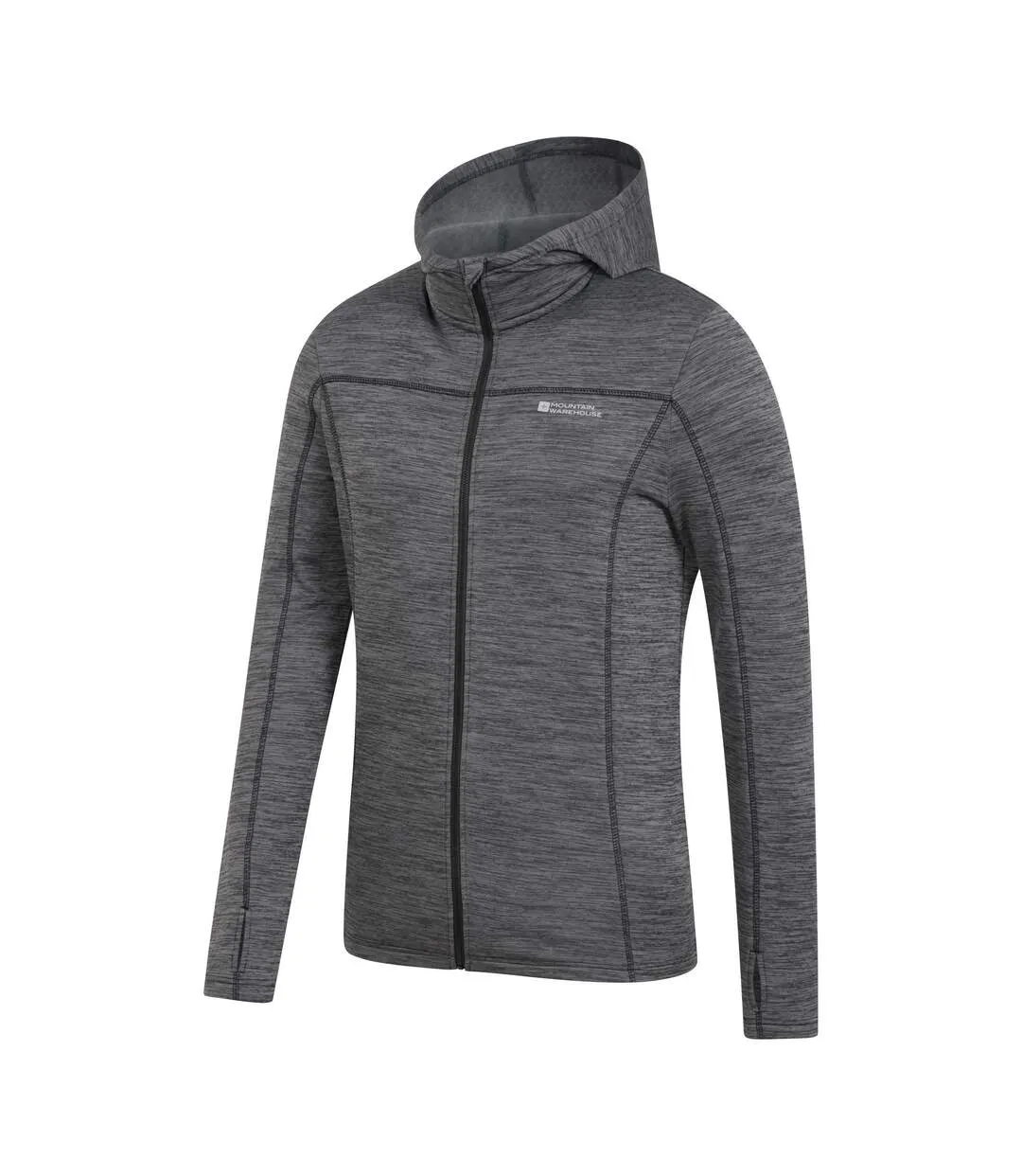 Mens finsbury textured hoodie dark grey Mountain Warehouse