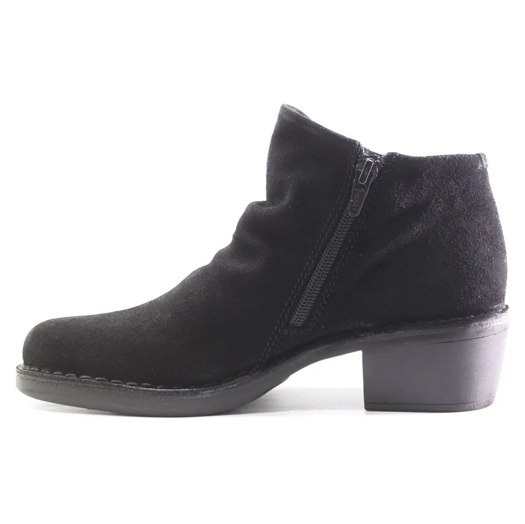 Merk093Fly Suede Leather Women's Zip Up Ankle Boots