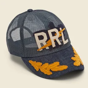 Mesh Trucker Hat - Navy/Indigo/Gold