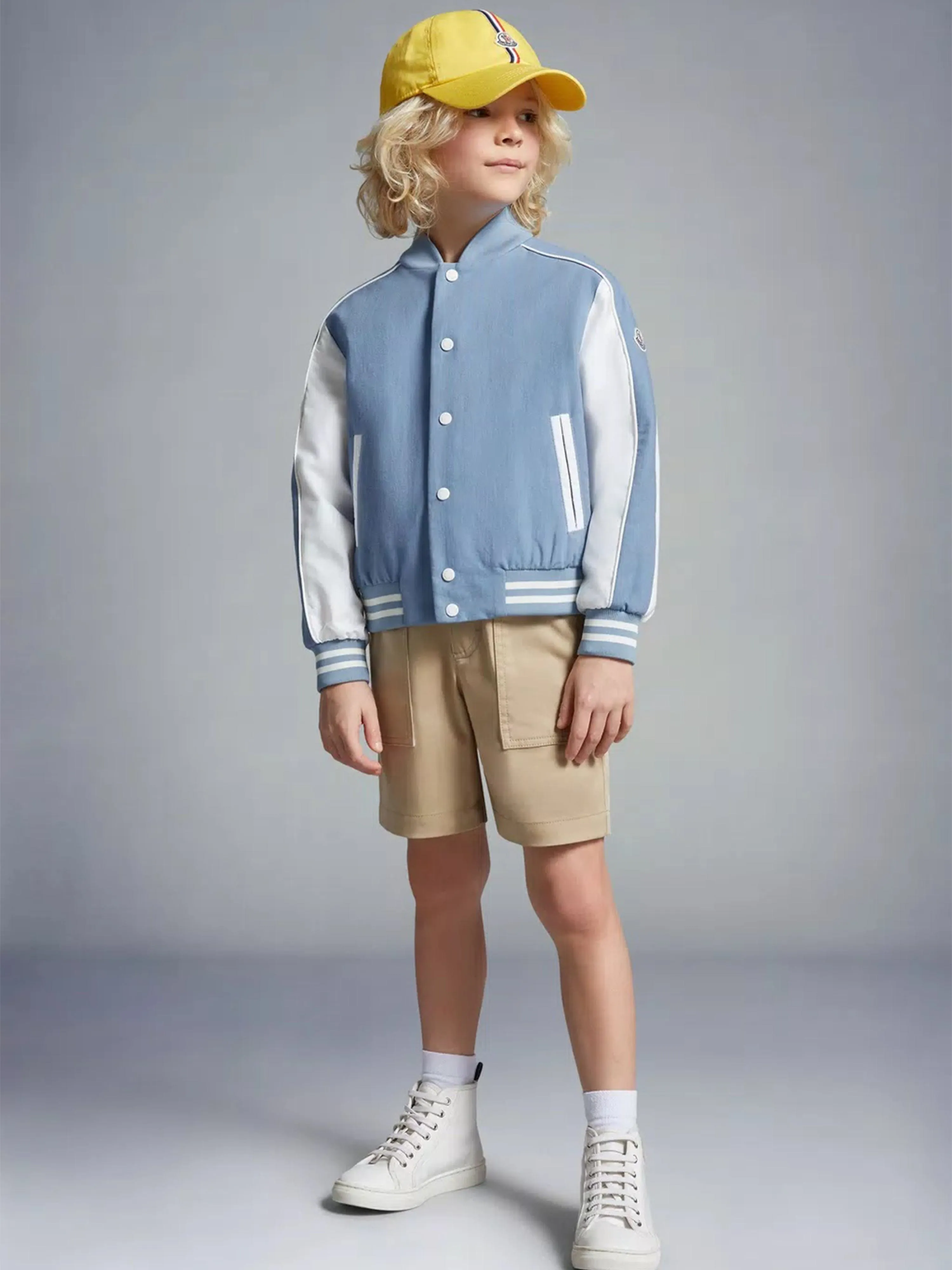 Moncler Enfant Boys Kobby Bomber Jacket in Blue