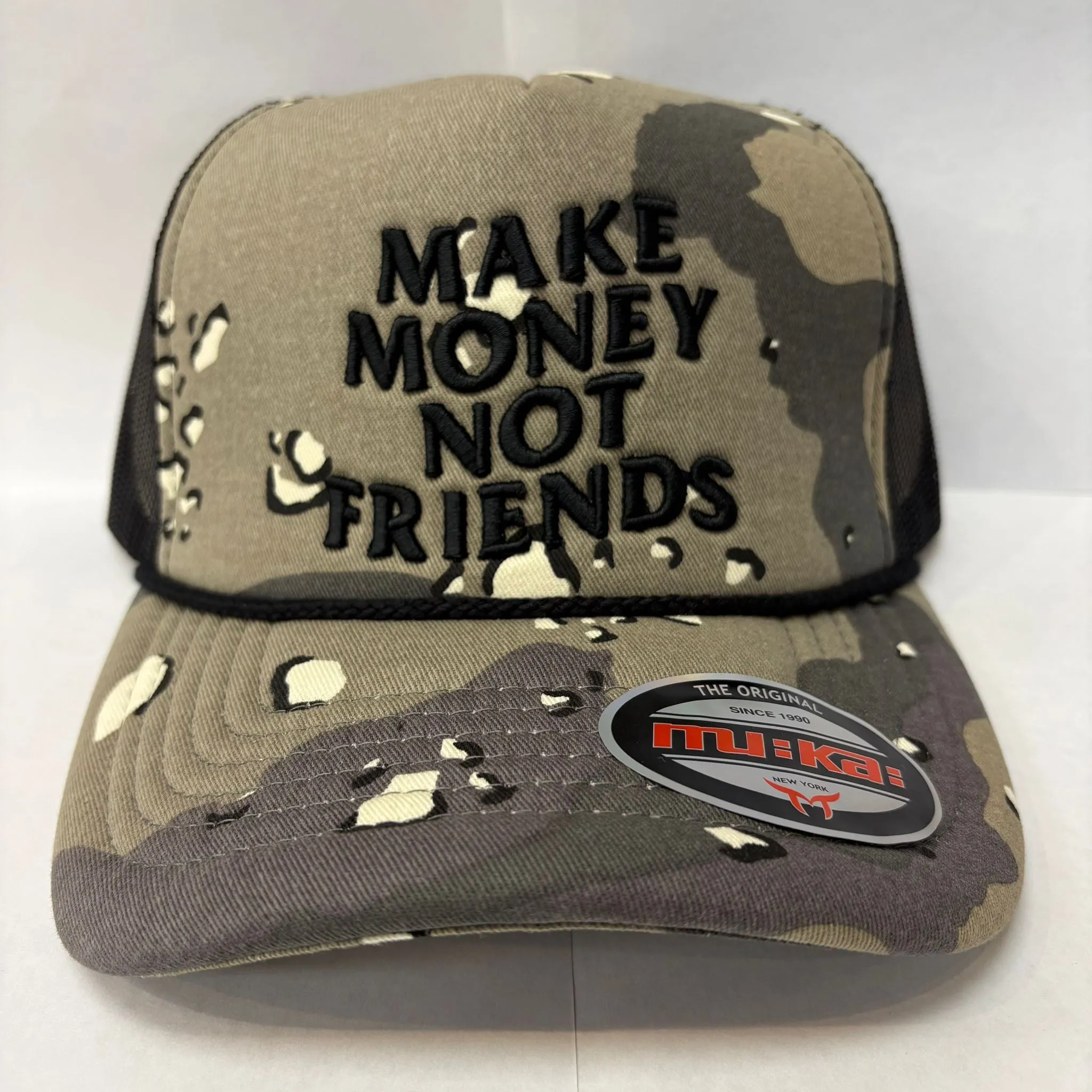 Muka Make Money Not Friends Camo Trucker Hat