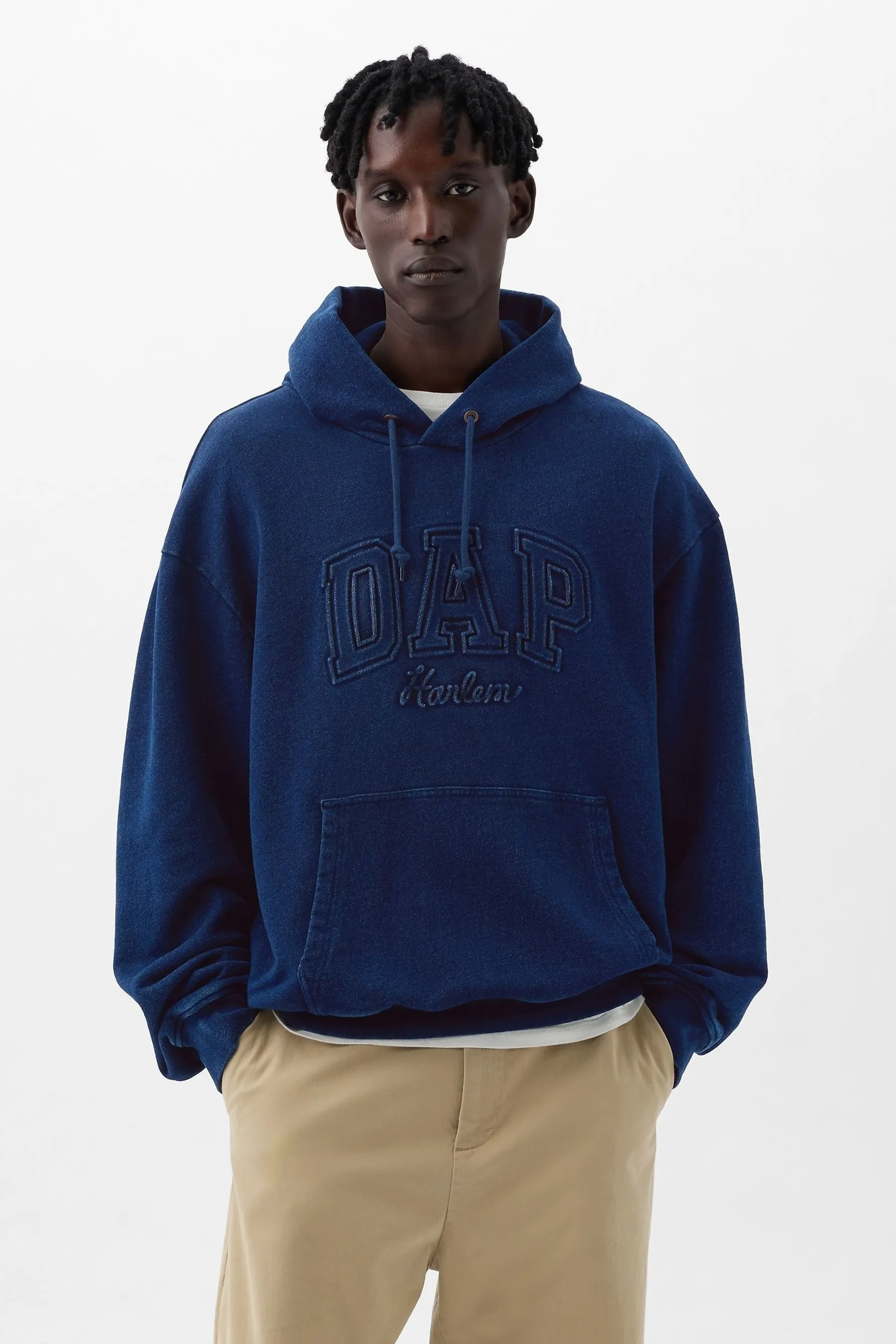 Navy/Blue Dapper Dan Denim Logo Hoodie