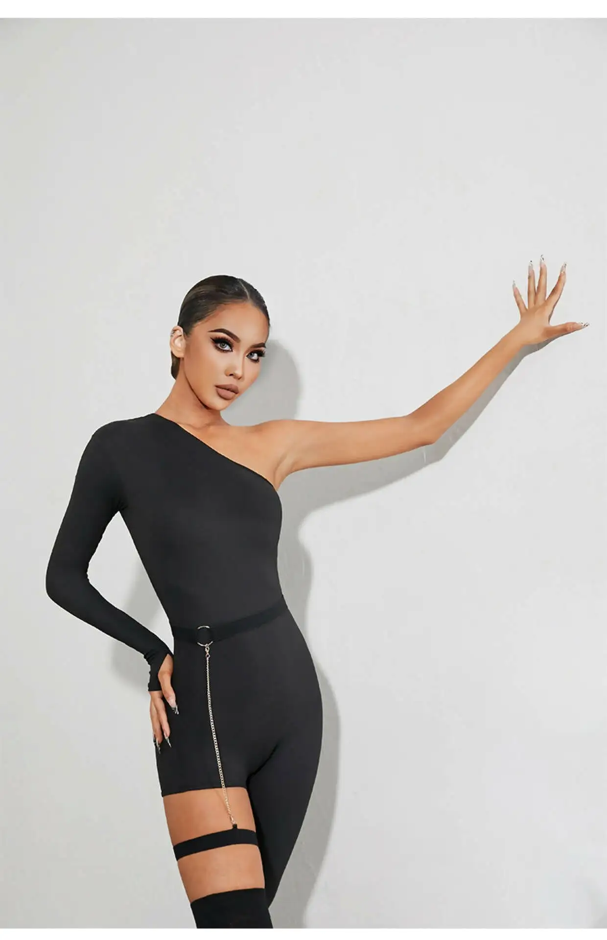 New Black Latin Dancewear Jumpsuit | 2258