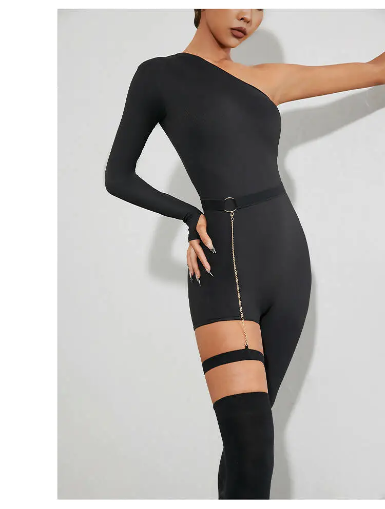 New Black Latin Dancewear Jumpsuit | 2258