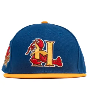 New Era x Politics Hickory Crawdads 59FIFTY Fitted Hat - Royal/Golden Yellow