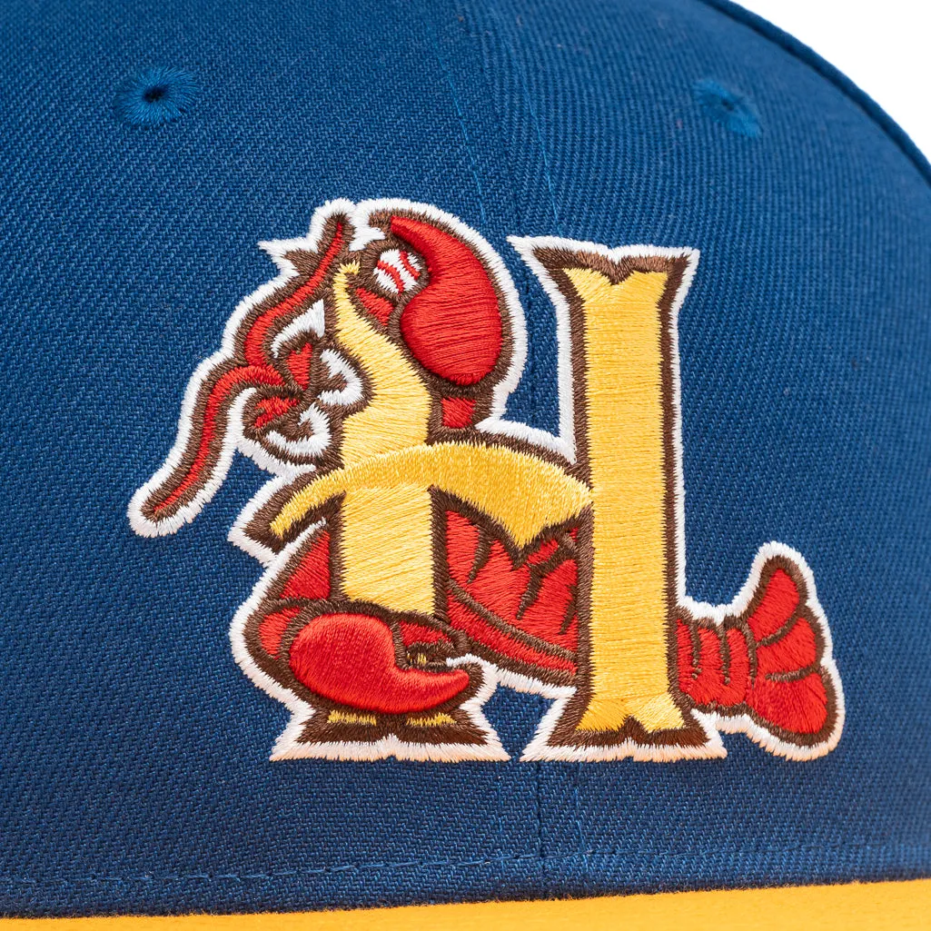 New Era x Politics Hickory Crawdads 59FIFTY Fitted Hat - Royal/Golden Yellow