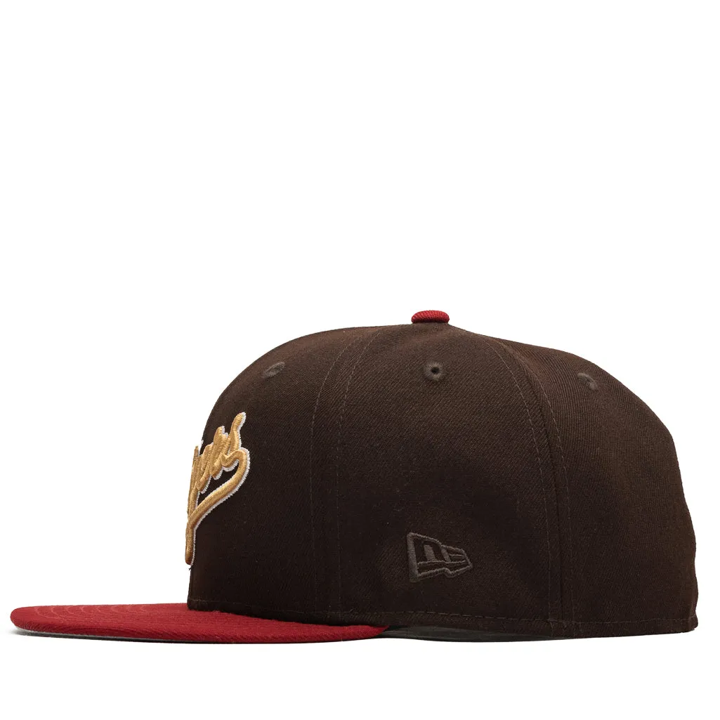 New Era x Politics Los Angeles Dodgers 59FIFTY Fitted Hat - Wood/Merlot