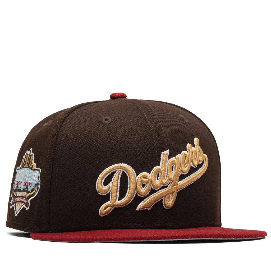 New Era x Politics Los Angeles Dodgers 59FIFTY Fitted Hat - Wood/Merlot