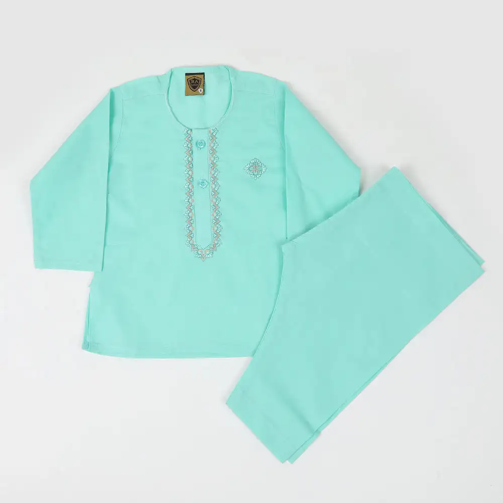 Newborn Boys Shalwar Suit - Cyan