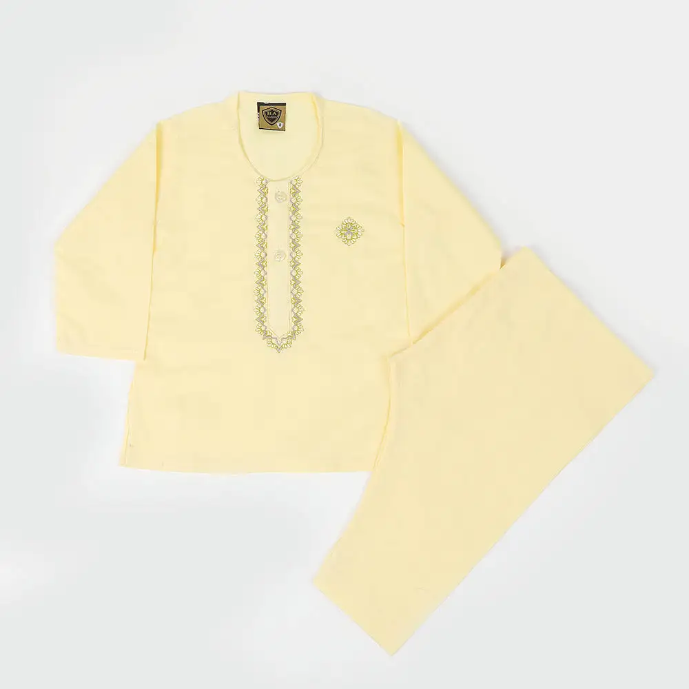 Newborn Boys Shalwar Suit - Lemon