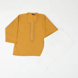 Newborn Boys Shalwar Suit - Mustard