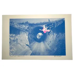 Nicole Hause FS Grind Melbourne Blue Risograph Print 11x17