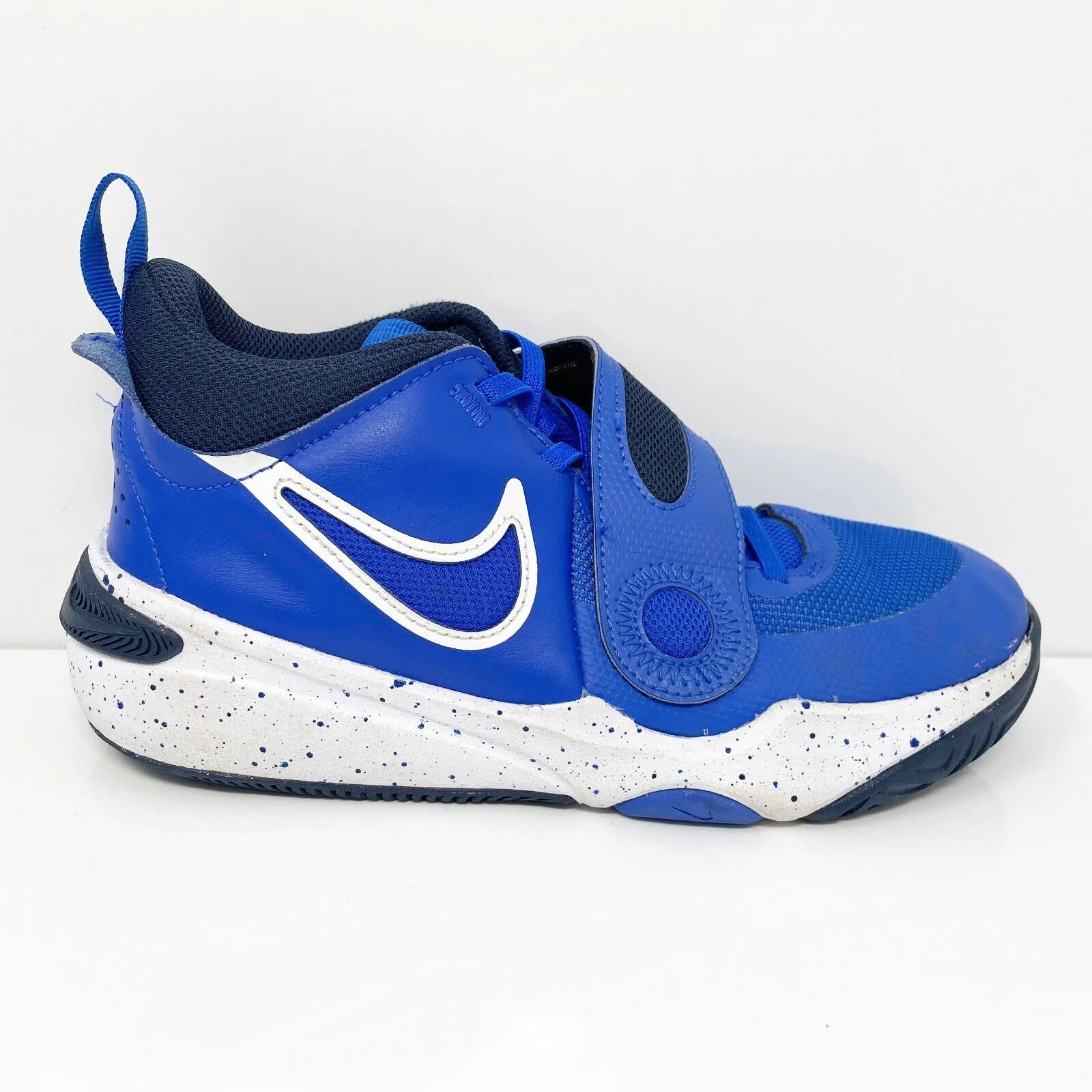 Nike Boys Team Hustle D11 DV8996-400 Blue Basketball Shoes Sneakers Size 5Y