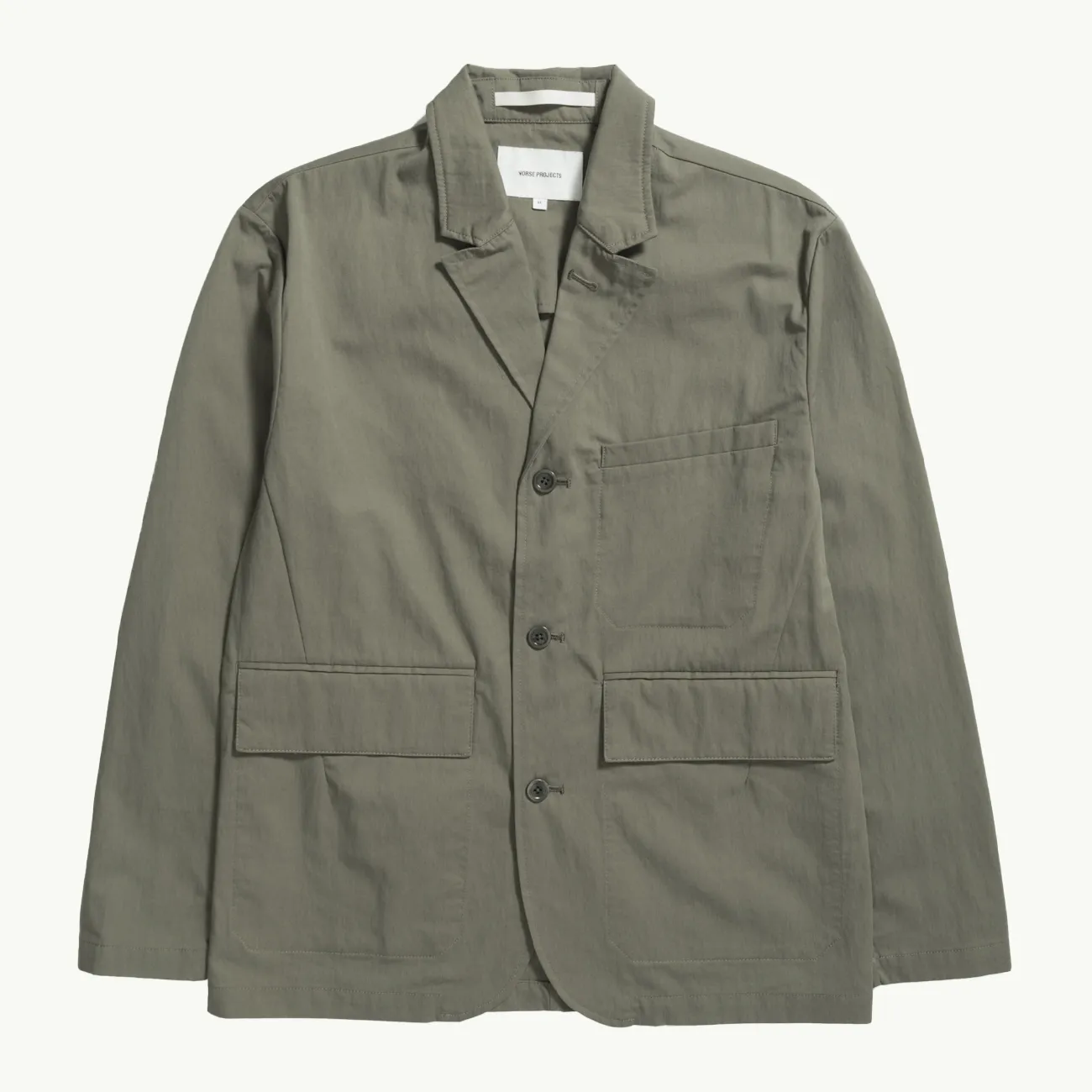 Nilas Fine Broken Twill Work Jacket - Sediment Green