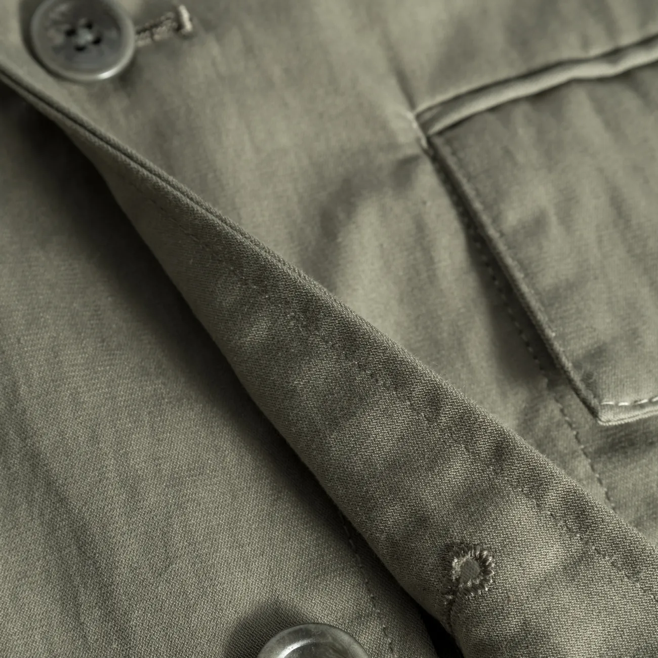 Nilas Fine Broken Twill Work Jacket - Sediment Green