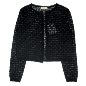 Orla Kiely Black Square Lace Cardigan