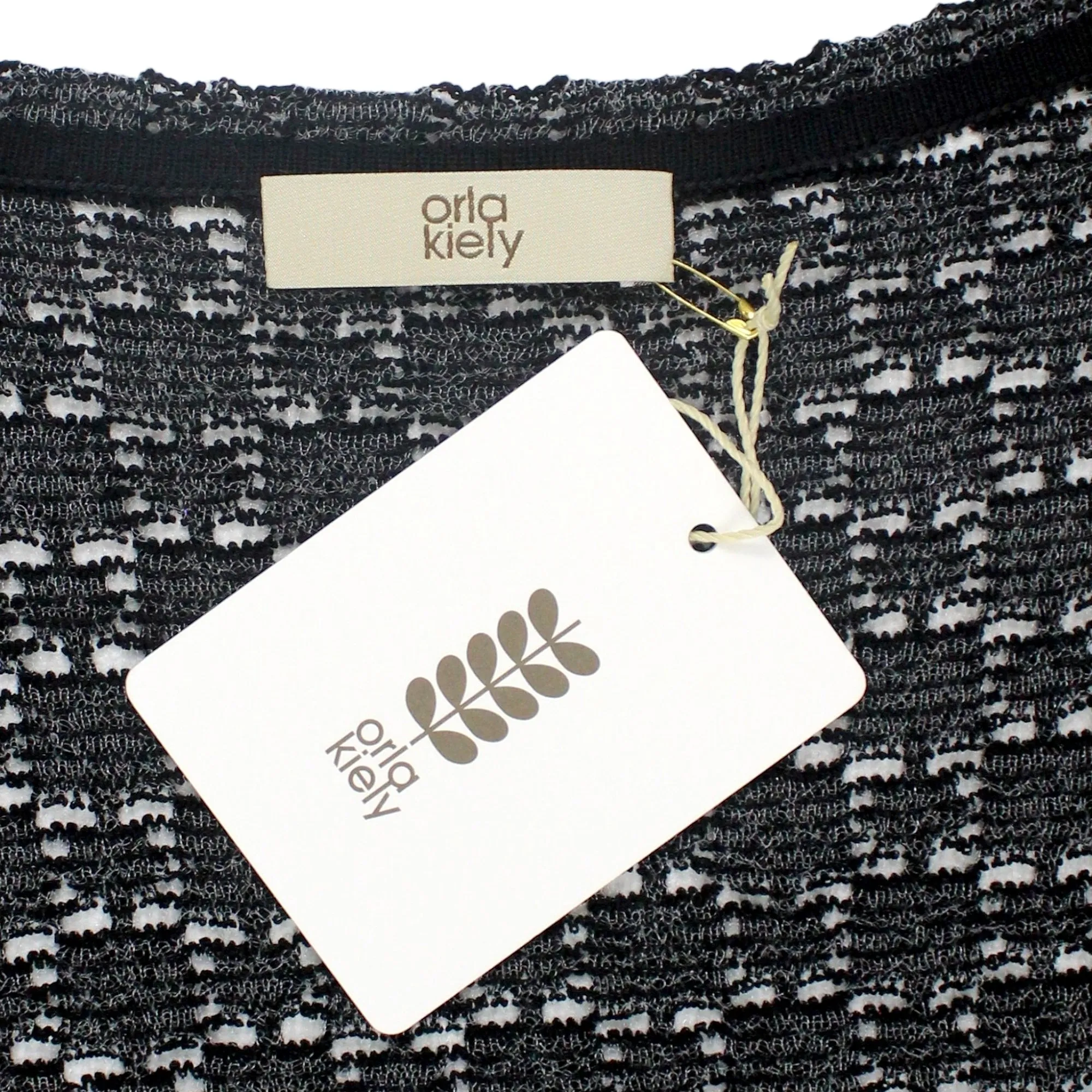 Orla Kiely Black Square Lace Cardigan