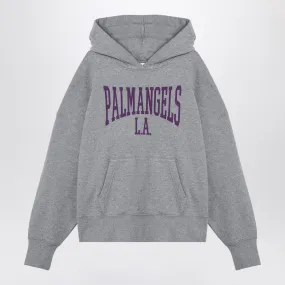 Palm Angels    Palm Angels College Hoodie Melange Grey/Violet