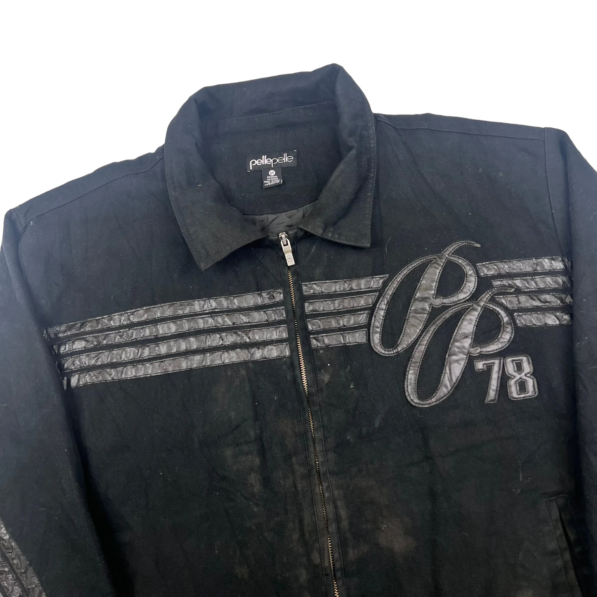 Pelle Pelle Soda Club Black Varsity Jacket