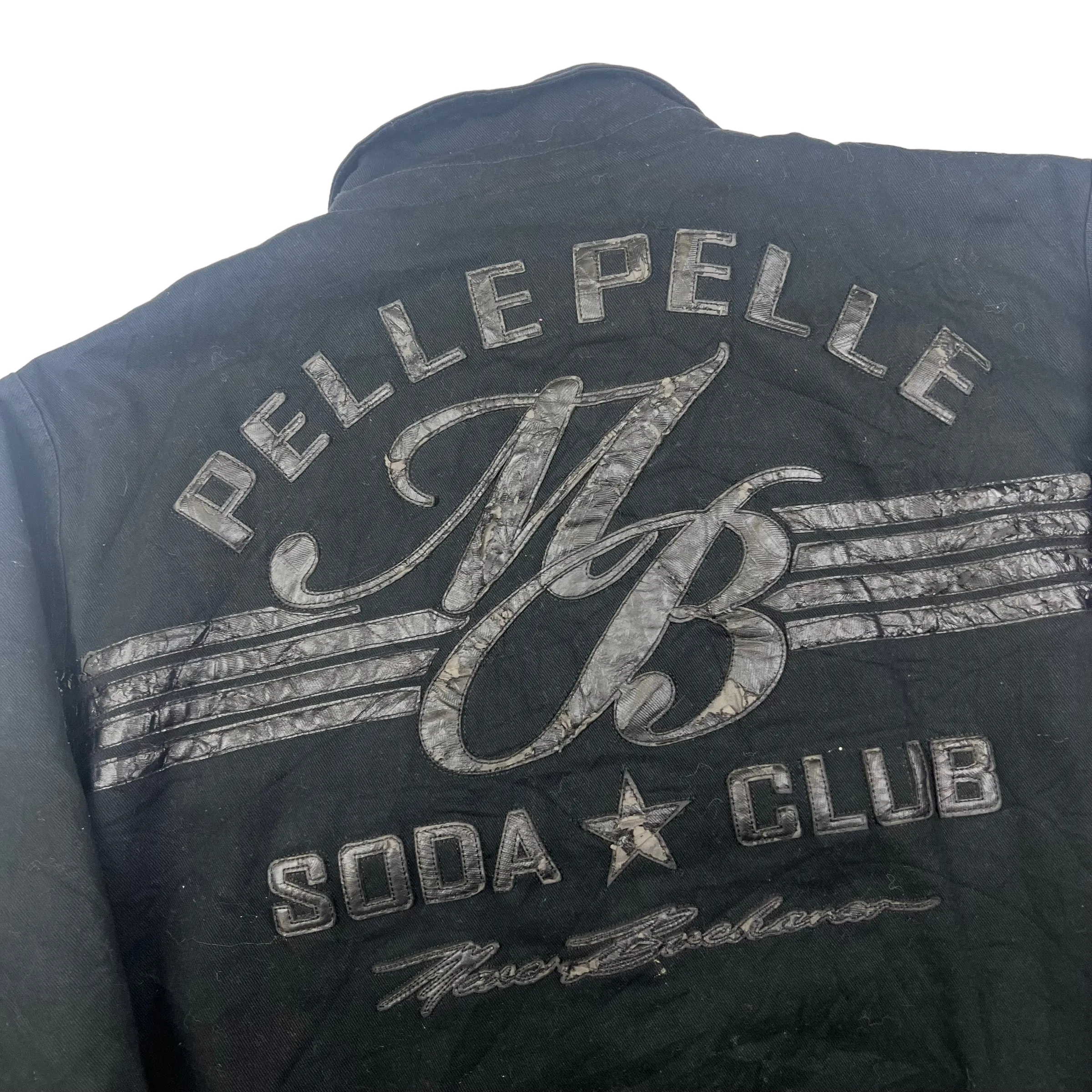 Pelle Pelle Soda Club Black Varsity Jacket