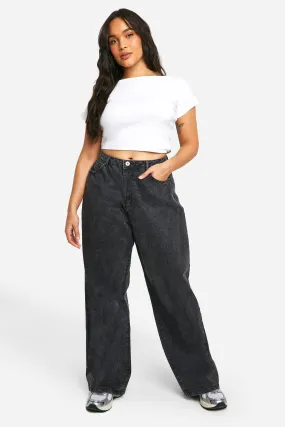 Plus Basics High Waisted Boyfriend Jeans