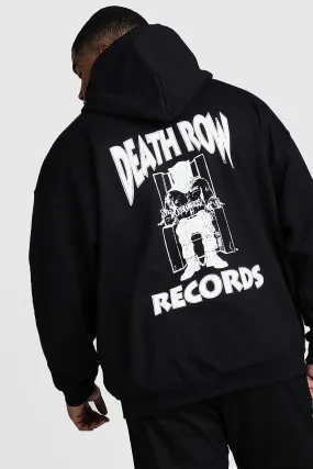 Plus Size Death Row Records License Hoodie | boohooMAN UK