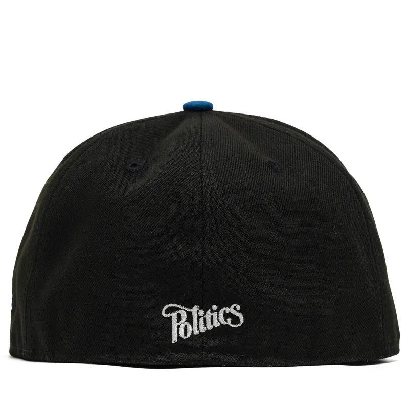 Politics x New Era 2-Tone 59FIFTY Fitted Hat - Black/Royal