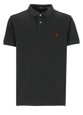 Polo Ralph Lauren Logo Embroidered Straight Hem Polo Shirt