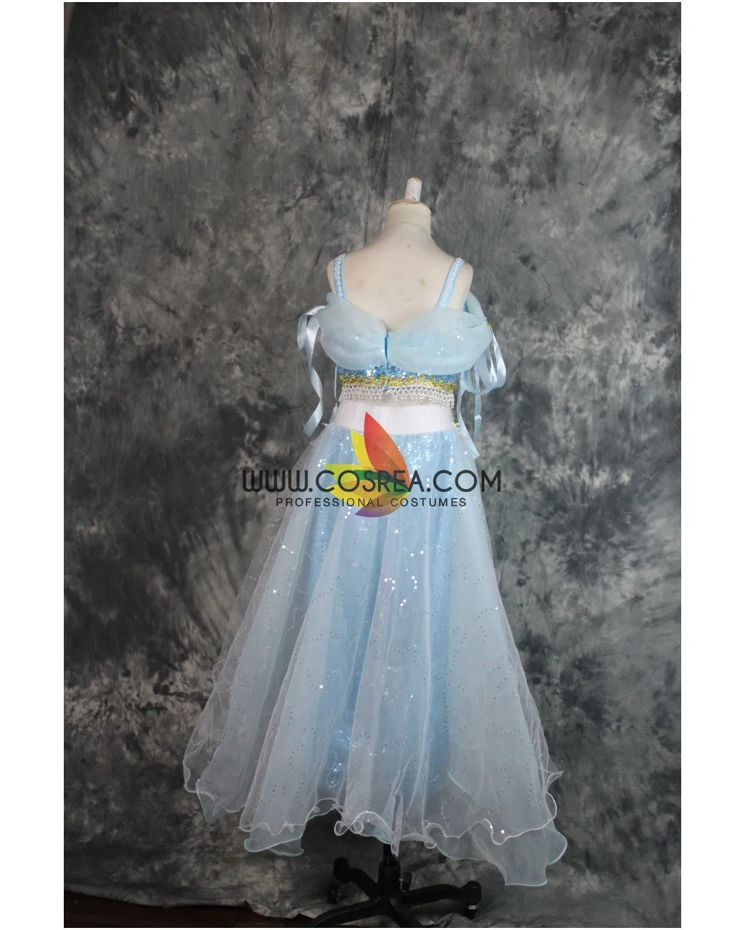 Princess Jasmine Blue Sequined Aladdin Cosplay Costume