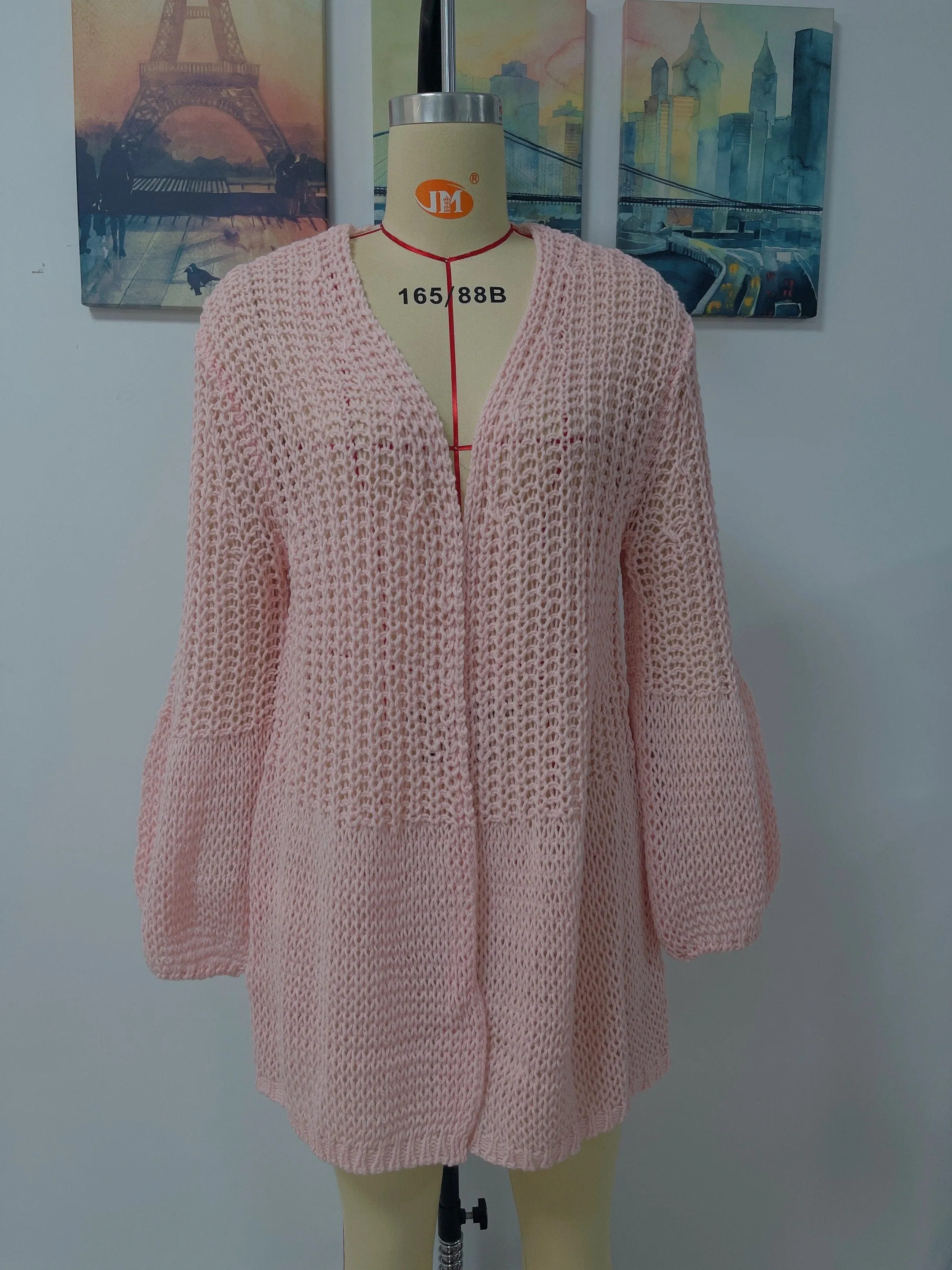 Pull Cardigan en Tricot Ouvert Devant