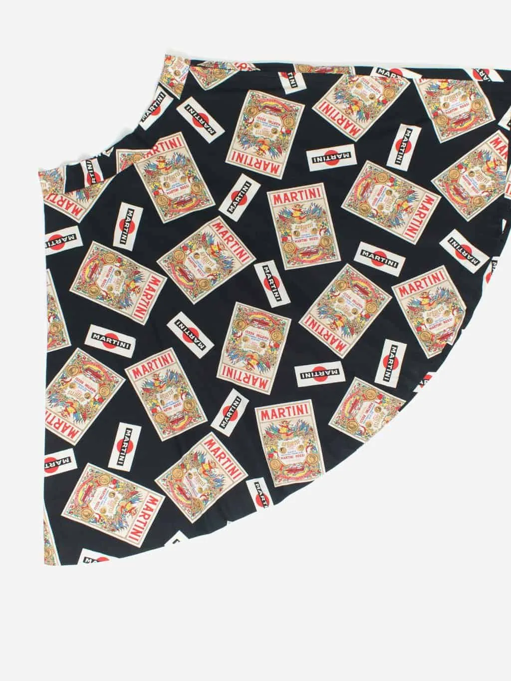 Rare vintage Martini print cotton skirt – Medium