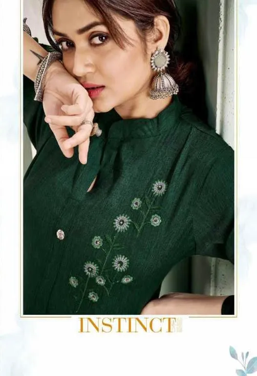 Ready made Embroidery work Kurti- Size 2XLarge