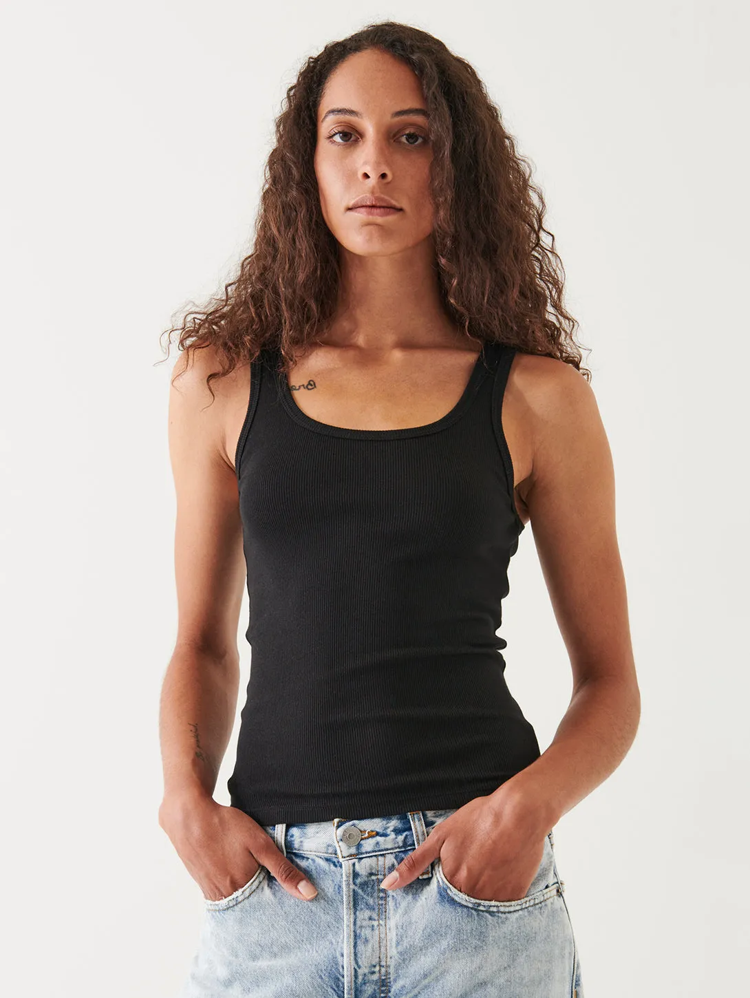 Rib Scoop Tank Top