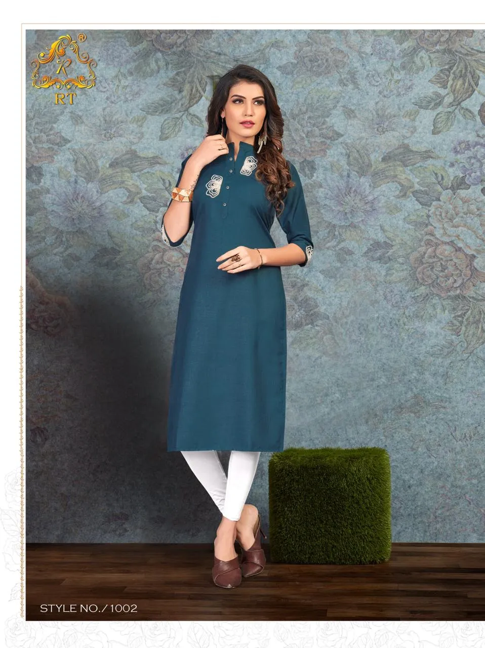 RIJIYA TRENDS DREAM MAGIC SLUB WITH HAND WORK KURTI COLLECTION