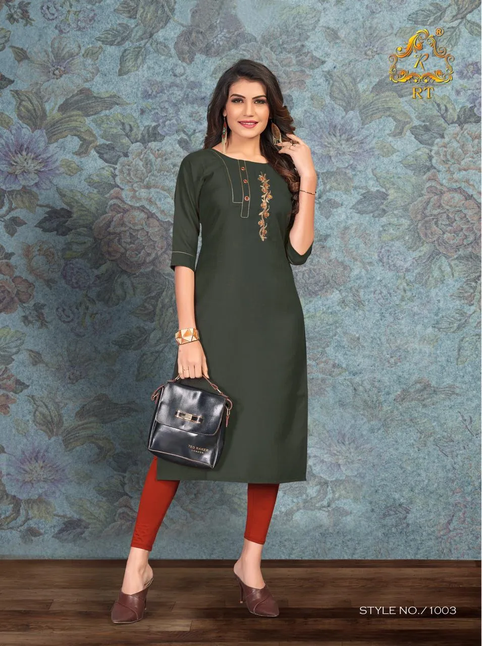 RIJIYA TRENDS DREAM MAGIC SLUB WITH HAND WORK KURTI COLLECTION