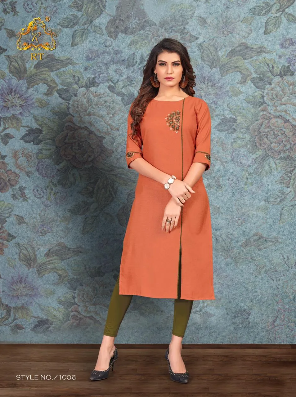 RIJIYA TRENDS DREAM MAGIC SLUB WITH HAND WORK KURTI COLLECTION