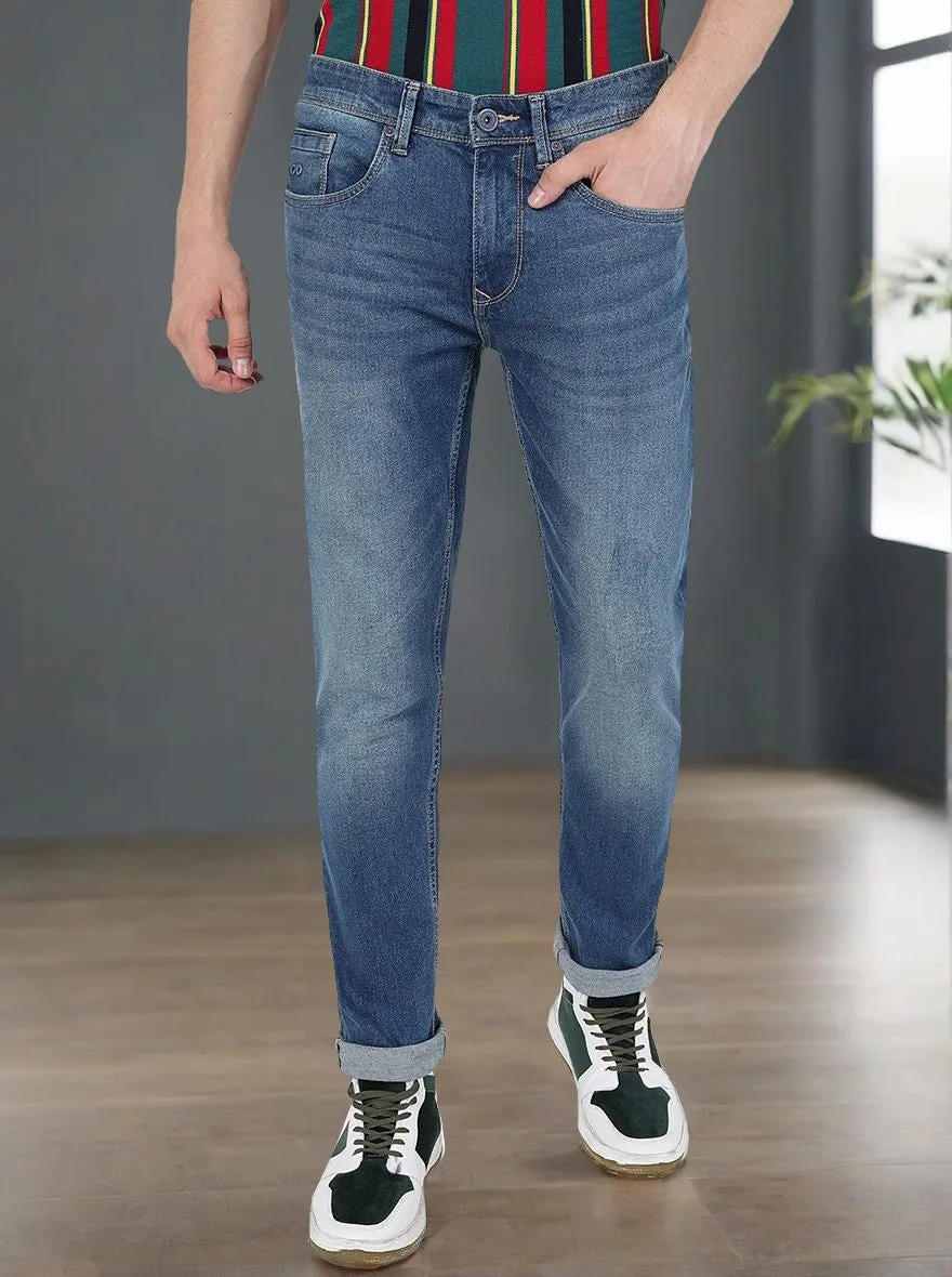 River Blue Washed Slim Fit Jeans | JadeBlue