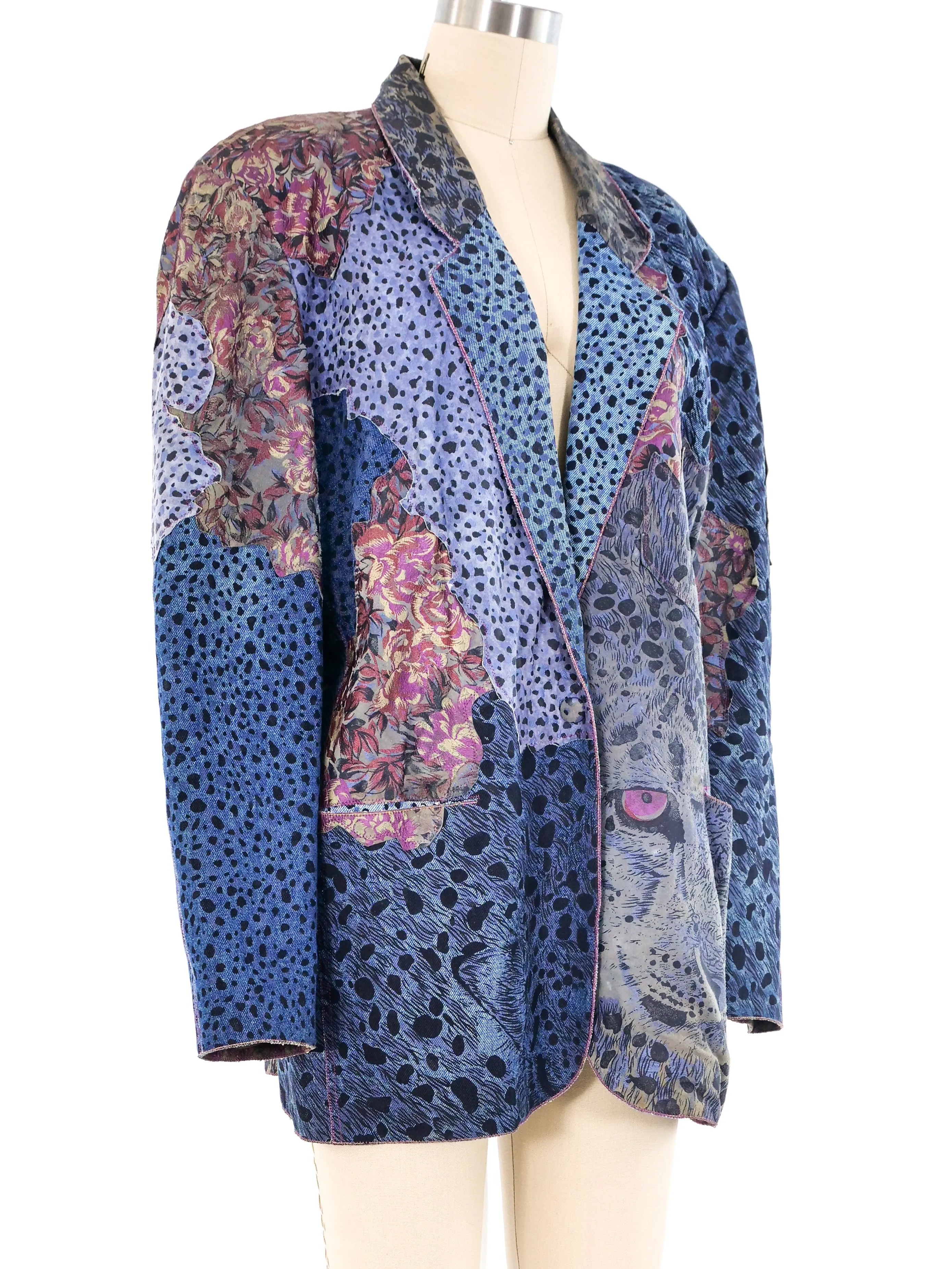 Roberto Cavalli Handpainted Patchwork Jacket