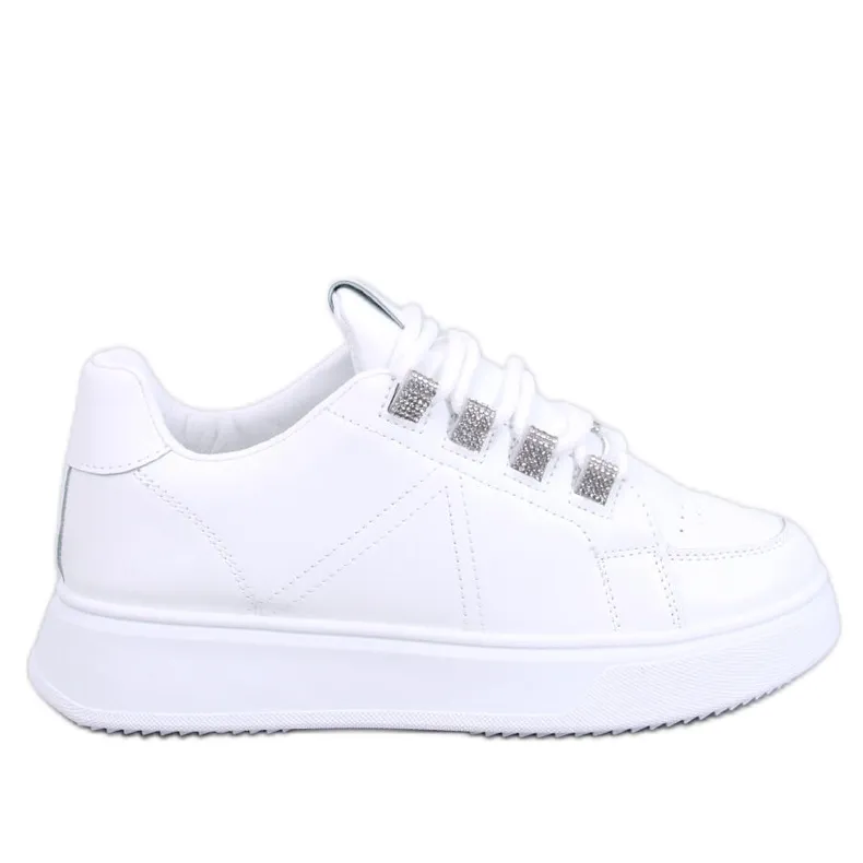 Sadri White sneakers with thick laces