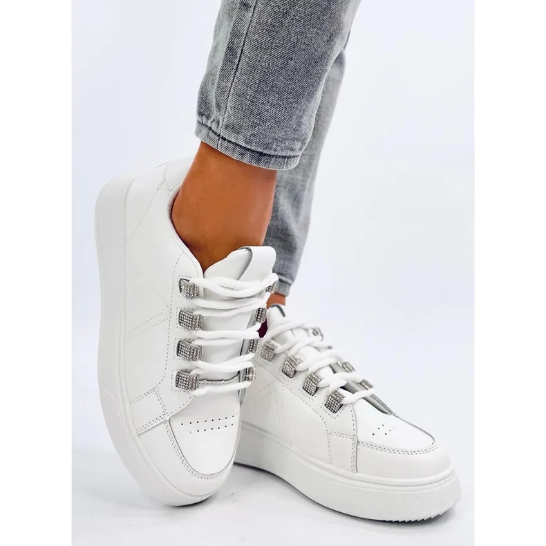 Sadri White sneakers with thick laces