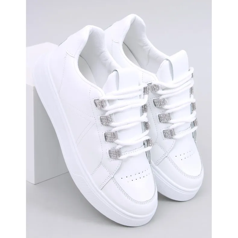 Sadri White sneakers with thick laces