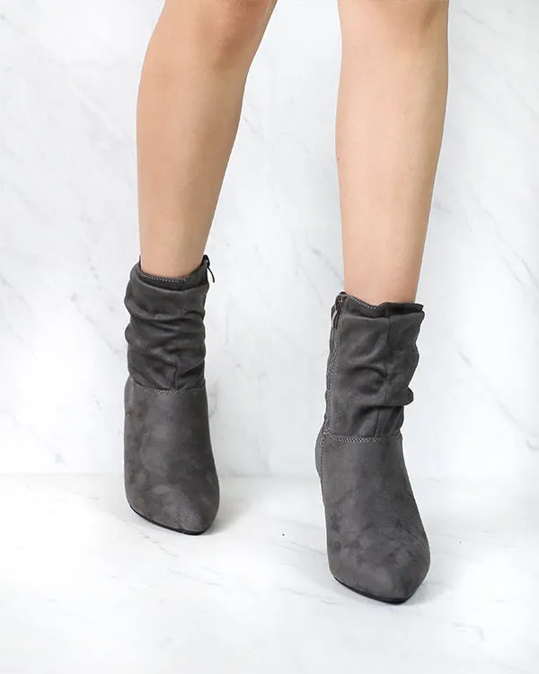 Sassy Scrunched Ankle Boots - More Colors