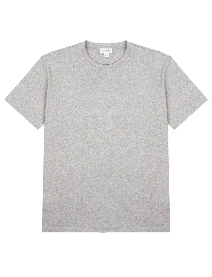 Sunspel Boy Fit T-Shirt Grey Melange