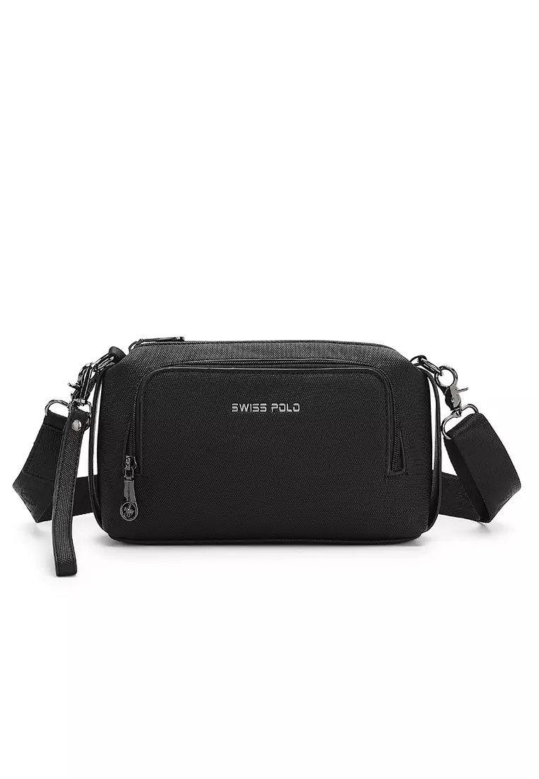 Swiss Polo Men's Sling Bag / Crossbody Bag - Black